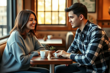 A couple discussing their values and goals for a successful Christian relationship.