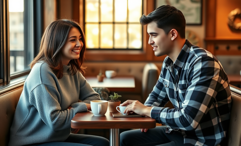A couple discussing their values and goals for a successful Christian relationship.