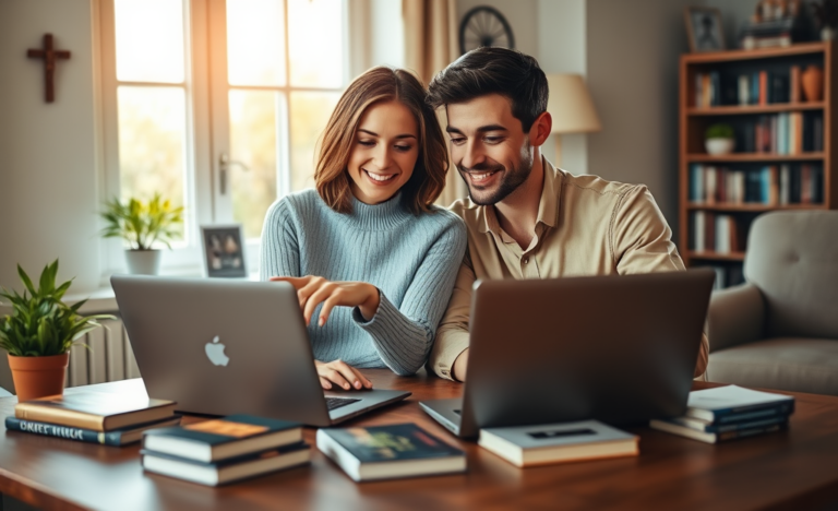 An image representing online Christian relationships, connecting faith and love through dating platforms.