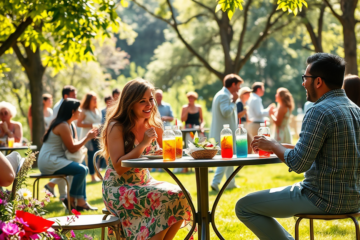 A diverse group of Christian singles engaging in a dating event, highlighting current trends in Christian dating.