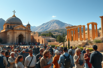 A scenic view of the Church of the Holy Sepulchre showcasing its historical significance in Christianity.