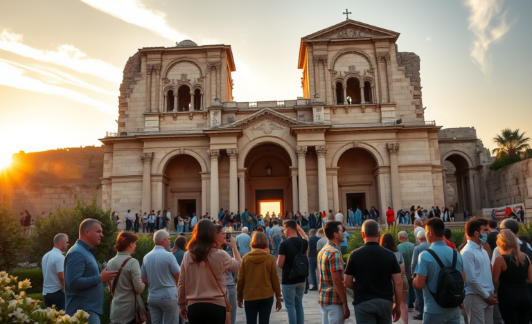 An image showcasing popular Christian sites and their significance.