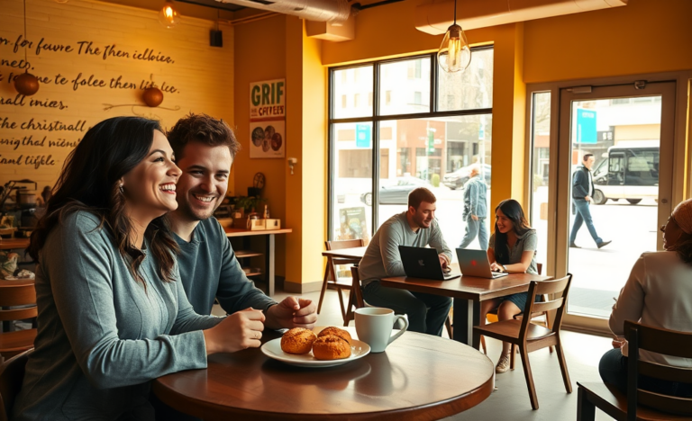 A diverse group of Christians engaging in fellowship and connection, symbolizing relationships built through faith.