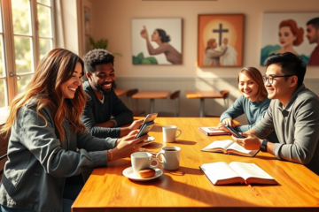 A collage of logos representing popular Christian dating apps.