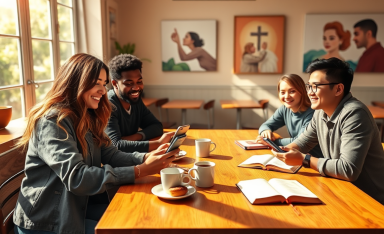 A collage of logos representing popular Christian dating apps.