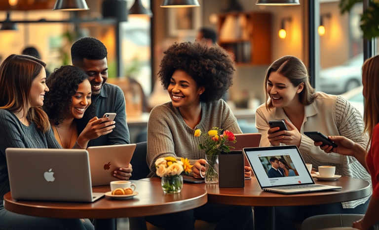 A diverse group of Christians exploring their options on dating platforms to find love and companionship.