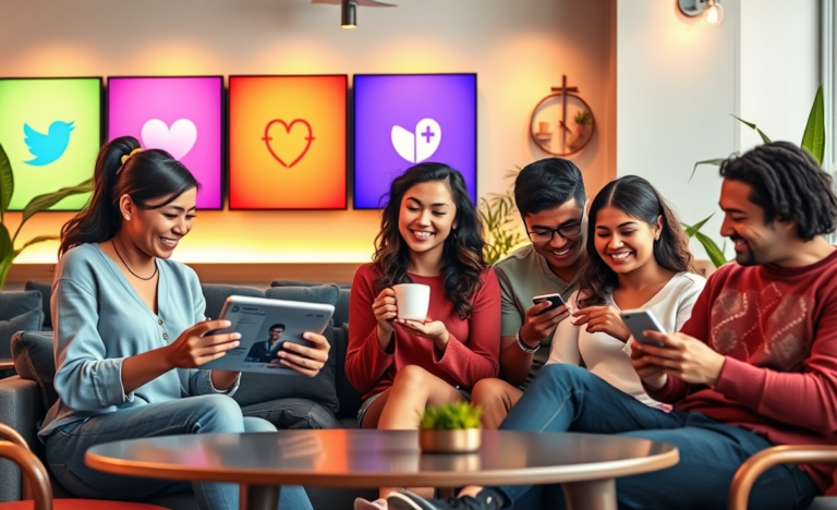 Image showcasing various Christian dating platforms for singles seeking meaningful connections.