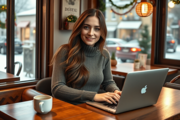 A beautiful Russian woman smiling, representing online dating and connections.