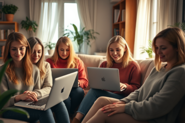 A group of beautiful Russian single women looking for connections online.